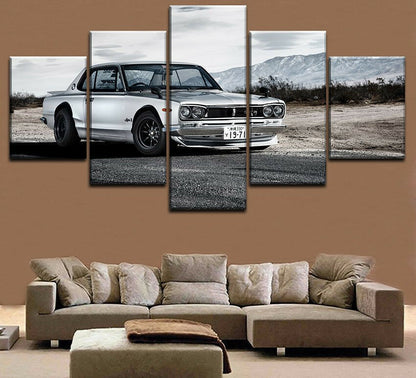 Nissan Skyline GTR Classic Car Canvas Prints Painting Wall Art Home Decor 5PCS