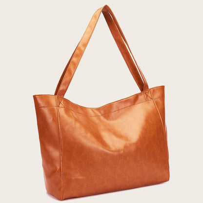 Soft Leather Women's Tote Bag, Large Capacity Handbag Shoulder Bags