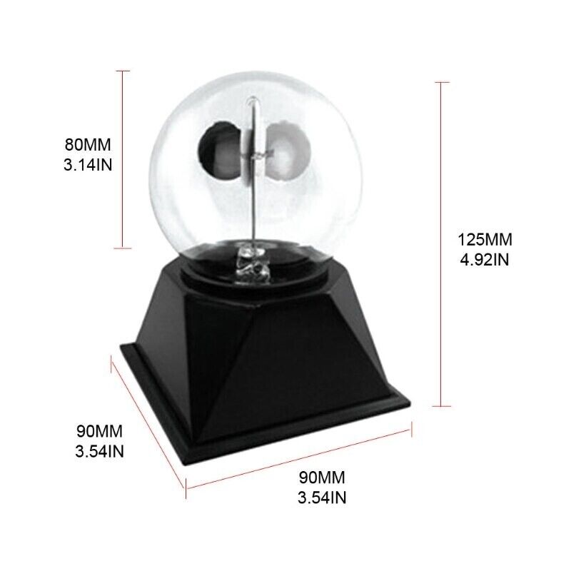 Crookes Radiometer Solar Power Glass Windmill 4 Spinning Vanes Decors 9x9x12.5cm