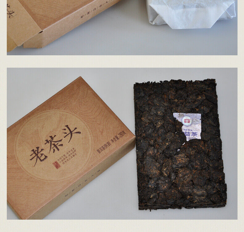 280g Yunnan Dayi Lao Cha Tou Old Tea Nubs Pu Erh Brick Ripe Puer Tea 1601