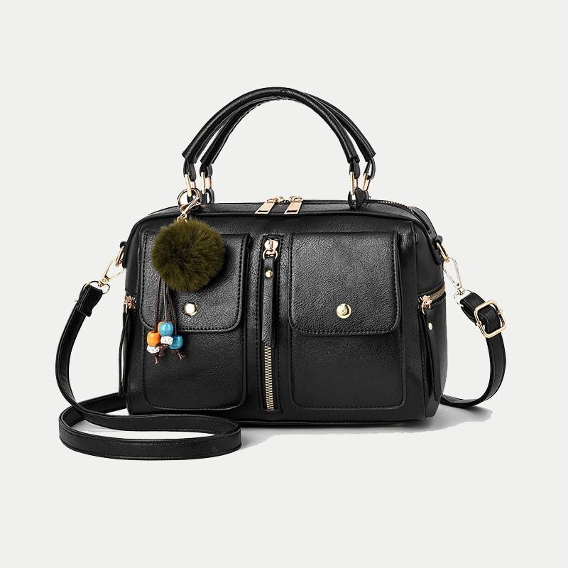 Luxury Leather Shoulder Bag Retro Large Crossbody Bag Pillow Shaped Handbag Tote