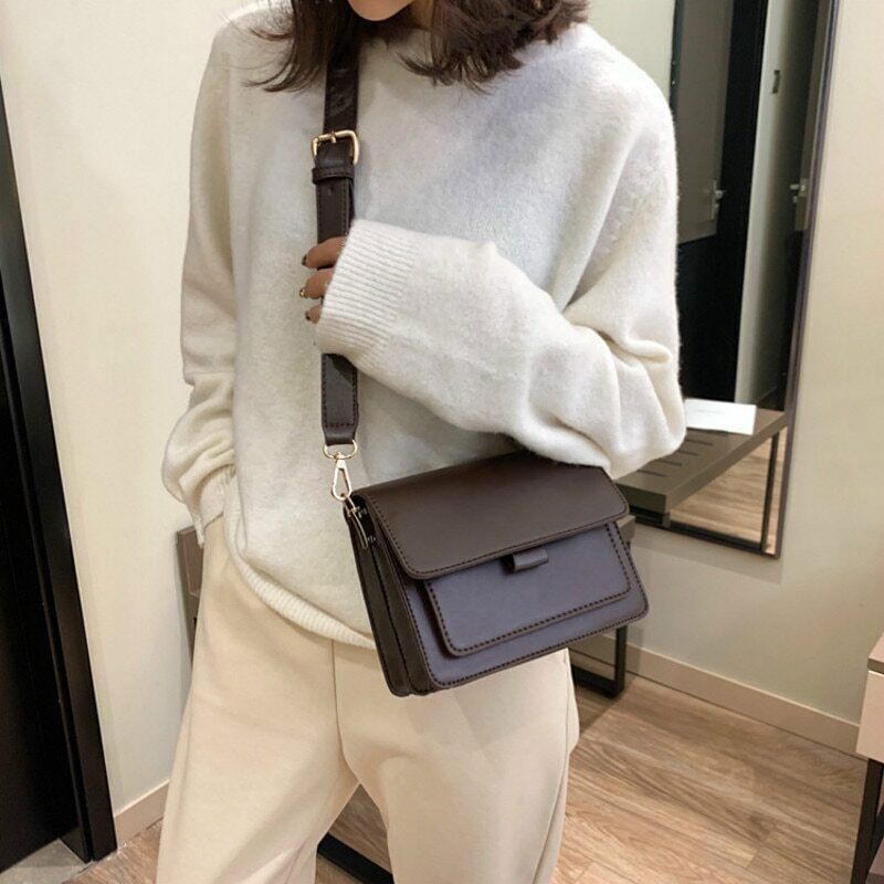 Shoulder Bags Ladies PU Letter Zipper Crossbody Bags Women's Handbags Totes