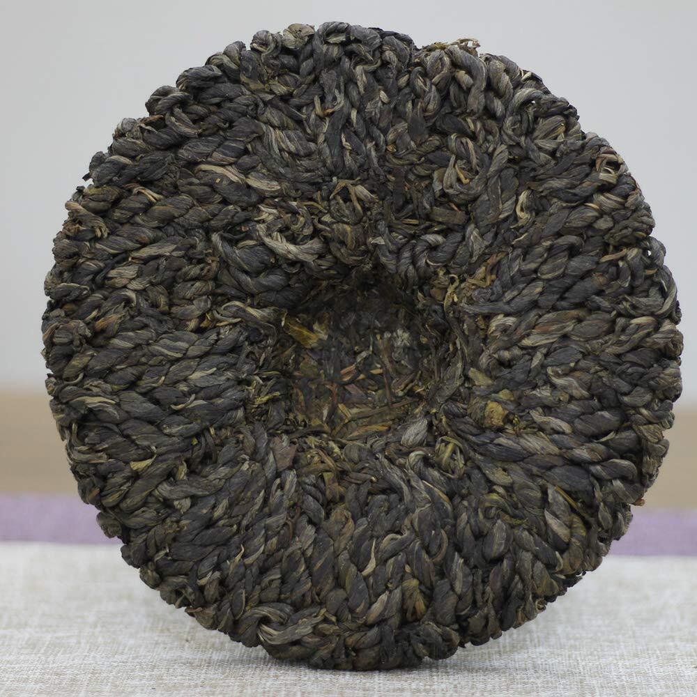 2013yr,400g Bian Zi Cha Raw Puerh Tea Cake,Braid Green Tea Pu erh Tea,Sheng Puer