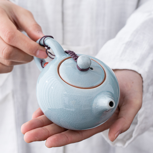 Ceramic Teapot Manual Chinese Ice Crack Split Teapot Household Kung Fu Tea Pot