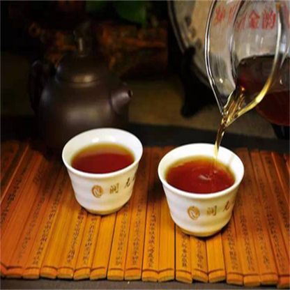 357g Ripe Puer Tea Old Tree Golden Bud Shu Puerh 2003 Iceland Tribute Tea