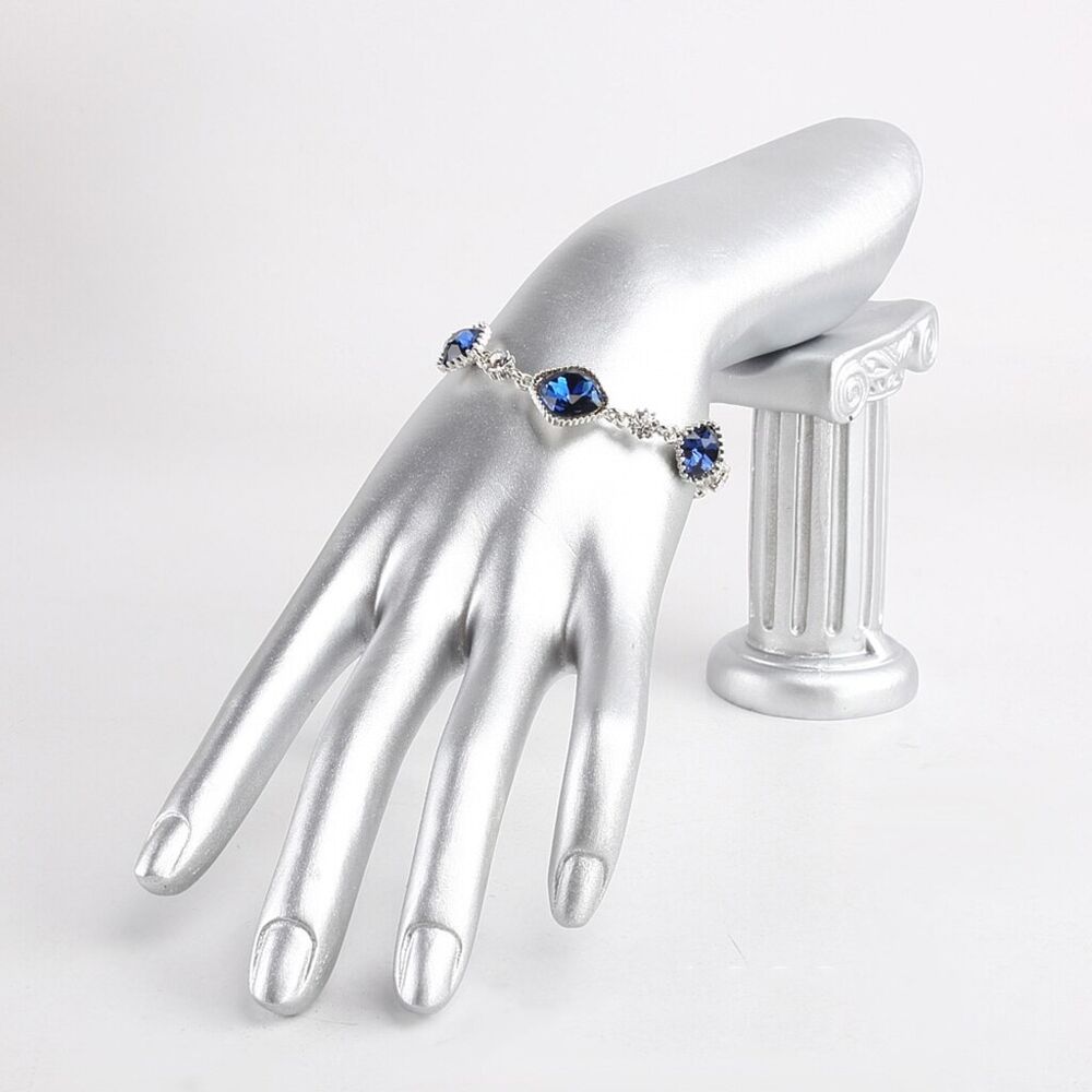 Hand Mannequin Form Resin Black Silver Jewelry Bracelet Ring Watch Display Stand