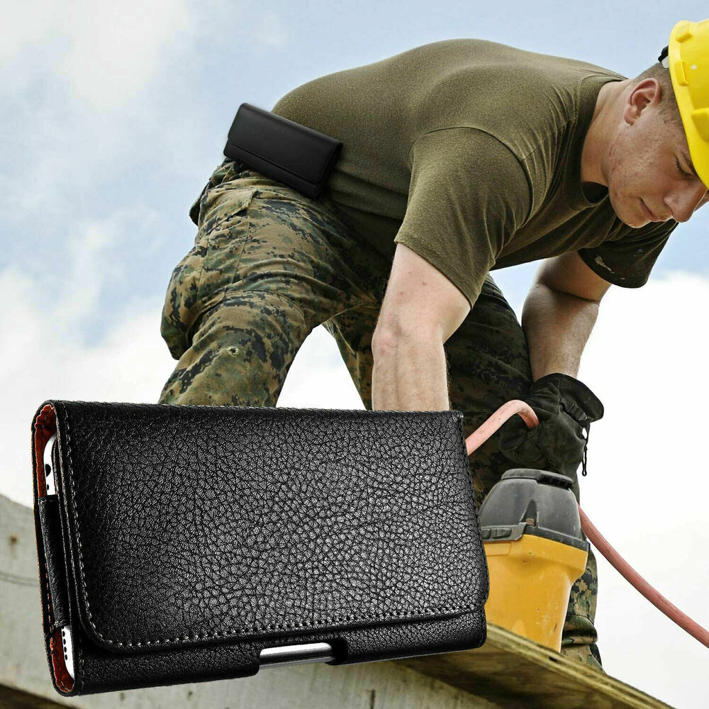 For Apple iPhone 14 Pro Max/ Pro Case Leather Belt Clip Horizontal Holster Cover