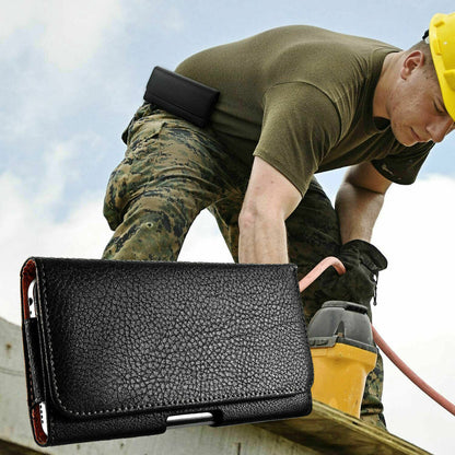 For Apple iPhone 14 Pro Max/ Pro Case Leather Belt Clip Horizontal Holster Cover