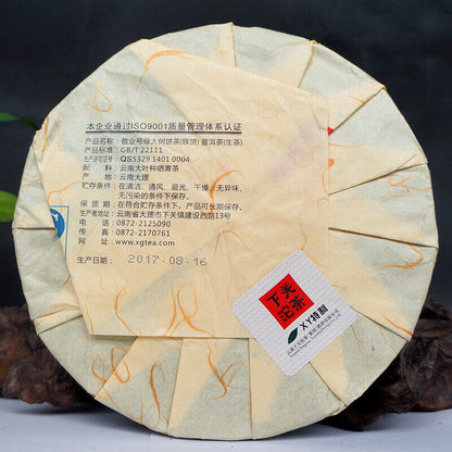 Yiwu Green Big Tree XY Xiaguan Pu-erh Yunnan Pu'er Iron Tea Cake 357g Raw