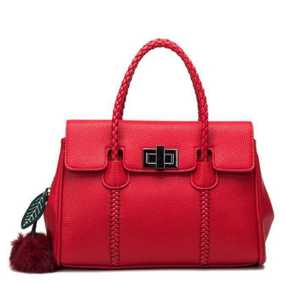 Faux Leather Chinese Style handbag Women's Fashion PU shoulder bag Tote Purse