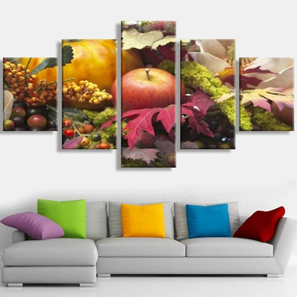 5 Piece Fruit Wall Art Canvas Poster Print Home kitchen Picture No Framed