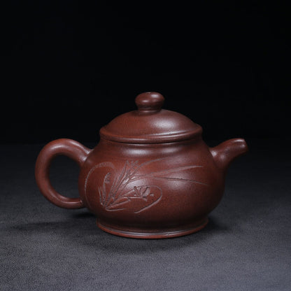 Chinese Yixing Zisha Clay Handmade Exquisite Teapot （潘壶 底款：顾景舟）