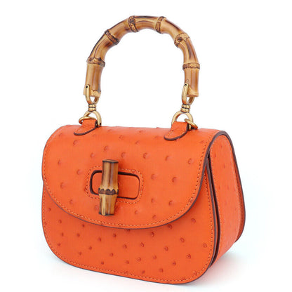 Handcrafted Ostrich Skin Leather Luxury Women's Small Handbag Party/Cocktail Bag