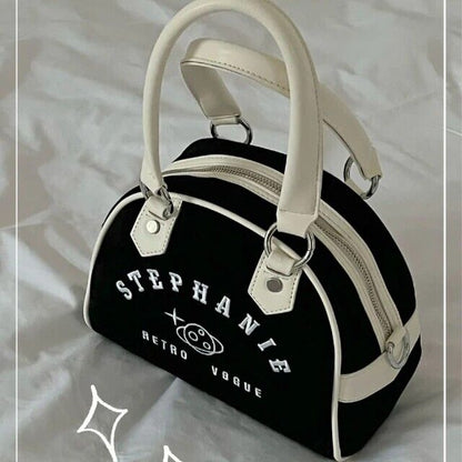 Women’s Vintage Crossbody Bag Retro Satchel Tote Shoulder Bowling Bag Gift
