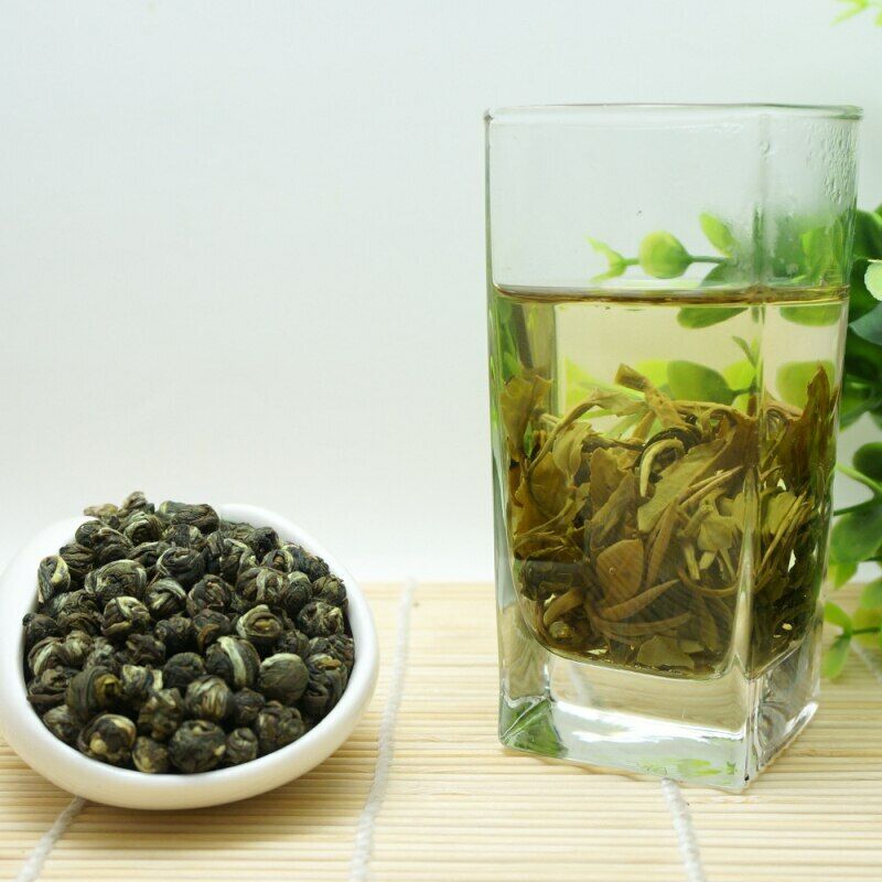 250g Natural Fresh Green Tea Jasmine Dragon Pearl Jasmine Pearls Can Package