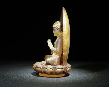 5.5"indian buddha statue for home zen antique glass bodhisattva praying Maitreya
