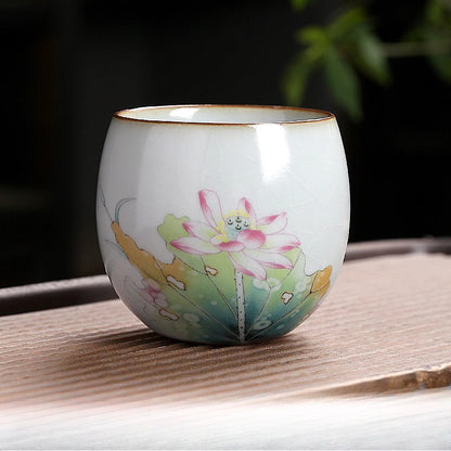 110ml Chinese Ceramics Ru Kiln Teacup Master's Cup Tea Bowl Tea Tasting Cup