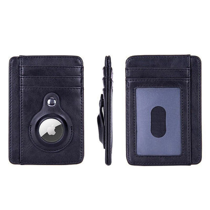 Airtag Wallet Genuine Leather Credit Card Money Holder Case Air Tag Cover Gift