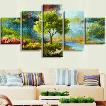 Oil Paintings Scenery 5 Piece Art Poster Canvas Wall Art Home Decor