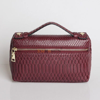 Pattern PU Leather Clutch Bag Women Trendy Make Up Handbag Purse Bag