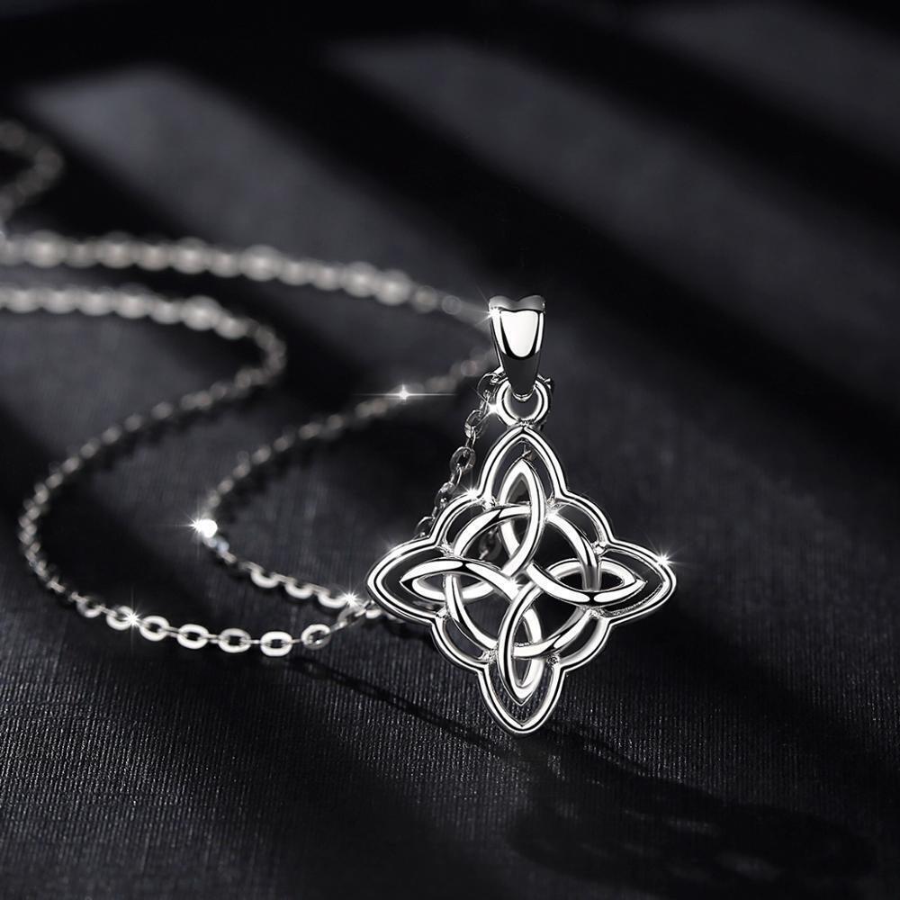 925 Sterling Silver Witch's Irish Protection Knot Pendant for Necklace