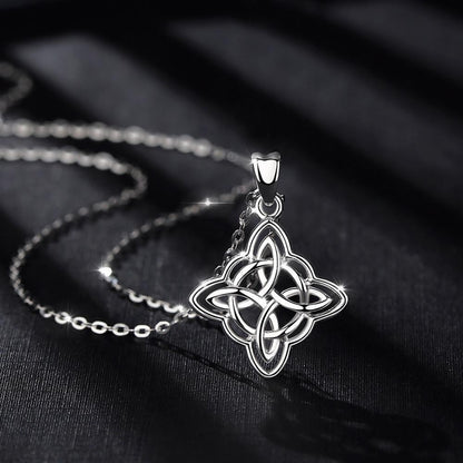 925 Sterling Silver Witch's Irish Protection Knot Pendant for Necklace