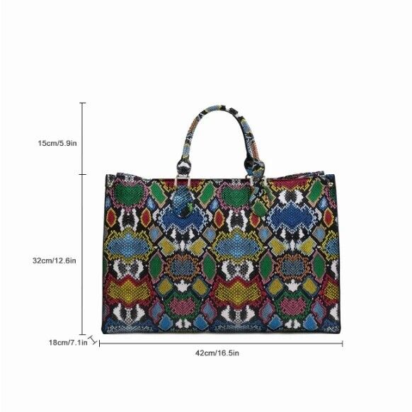 Women's Handbag Shoulder Bag High Quality Luxury Snake Print Trendy Sz Lg Gift