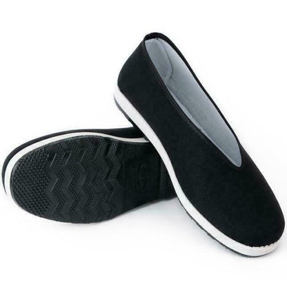Retro Mens Chinese style Martial Art Kung Fu Cloth Shoes Tai Chi Casual Shoes @