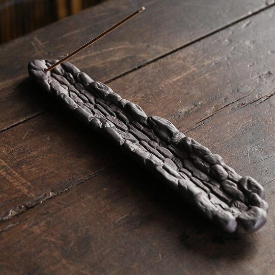 Ceramic Backflow Incense Burner Mountain Coral Stone Incense Holder for Sticks