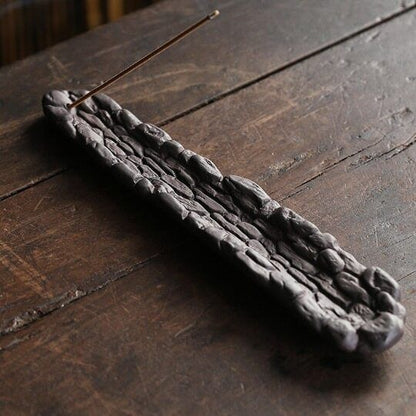 Ceramic Backflow Incense Burner Mountain Coral Stone Incense Holder for Sticks