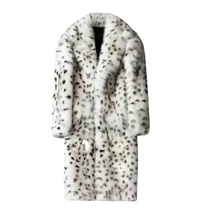 Fur Integrated Man Coat Long Suit Collar Imitation Fox Fur Fur Coat Fur Jacket