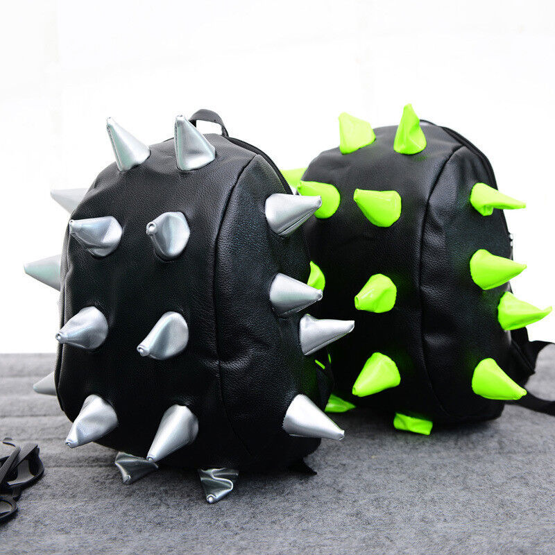 Unisex Hedgehog Spike Travel Backpacks Spiky Punk School Bookbags Shoulder Bags