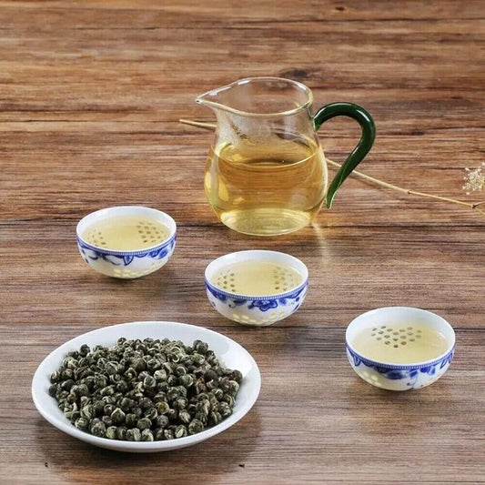 200g/7oz Premium Organic Jasmine Dragon Ball Pure Chinese Leaf Loose Green Tea