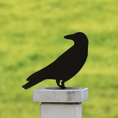 1pc Raven Garden Stake, Metal Silhouette Yard Sign With Stake
