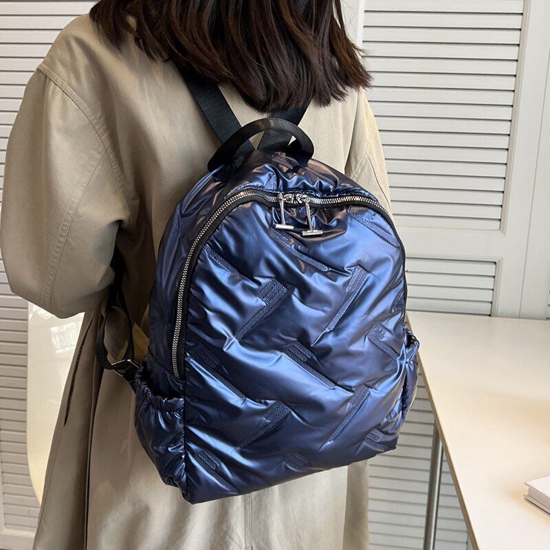 Space Down Backpack Women Minimalist Backpacks Traveling Back Bags 27*35*12 CM