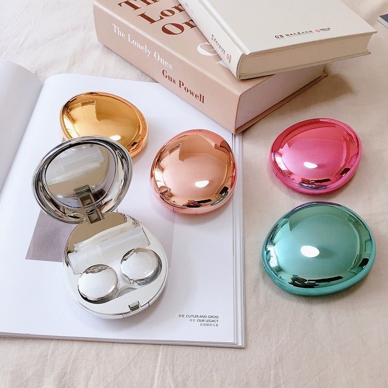 Contact Lens Case Ultra-Thin Travel Set Organizers Storage Box 9x7.4x3cm Plastic