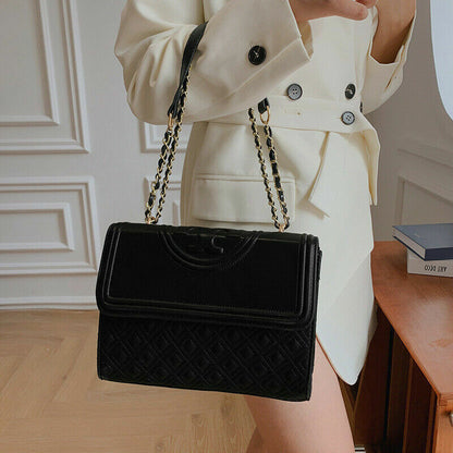 Leather Bags Women Rhomboid Large-capacity One-shoulder Messenger Bag Wallet