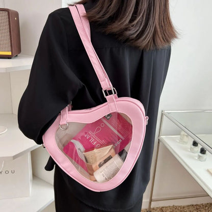 Crossbody Bags Transparent Shoulder Bag PVC Underarm Purse Handbag 27.5*21*7.5CM