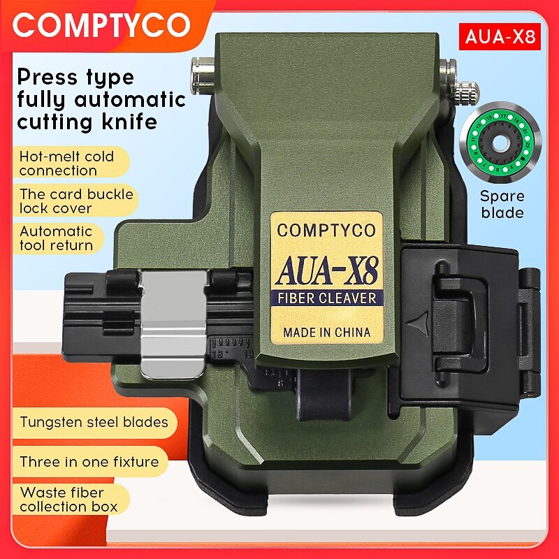 AUA-X8 Optical Fiber Cleaver Automatic Cable Cutting FTTT Fiber Optic Knife Tool