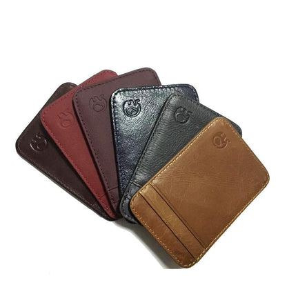 Leather Thin Mini Card Wallet Card Case Cash Change Pack Pocket 102 * 68 mm Bag