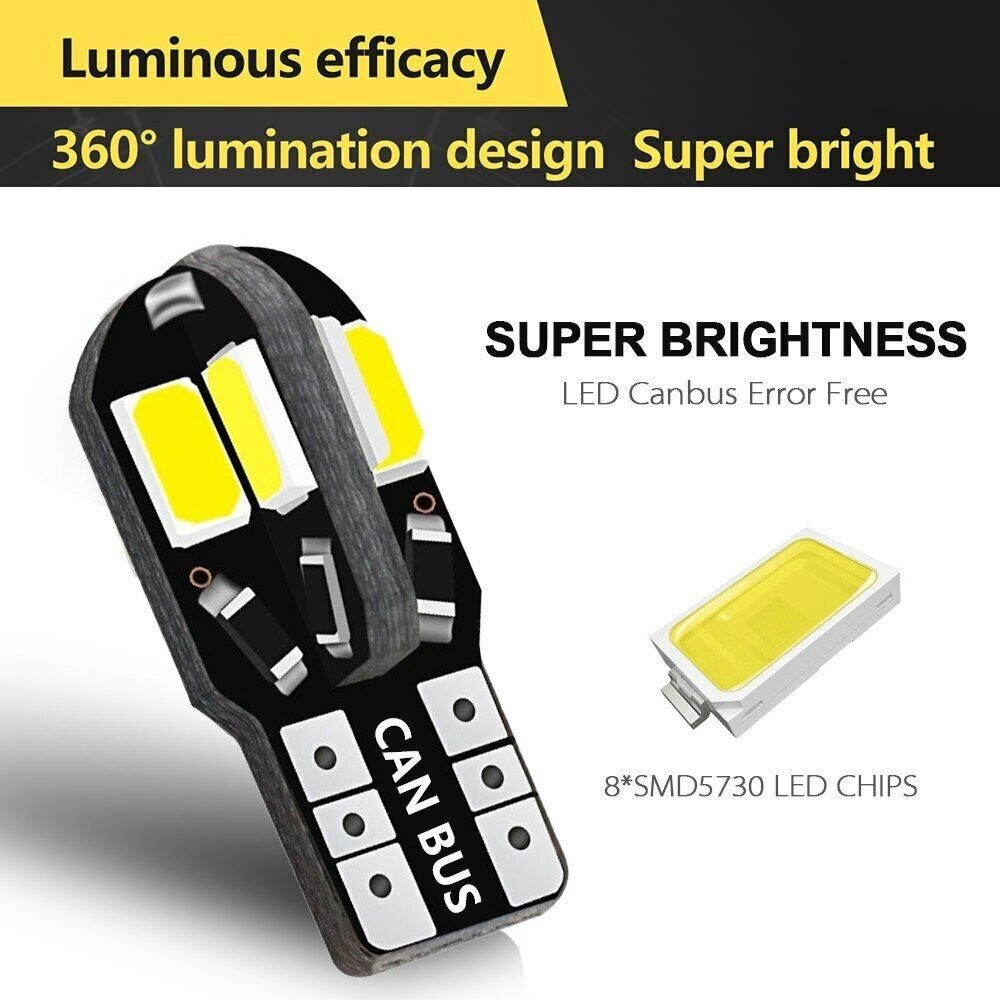Plate Light Car LED Width Light CANBUS Lights License Auto Interior Bulbs 10Pcs