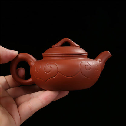 Chinese Yixing Clay Zisha Pottery Teapot Stripe Design Clay Pot 160 Cc