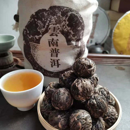 250g Premuim Green Tea Dragon Ball Raw Pu-erh Tea Chinese Pu'er Tea Weight Loss