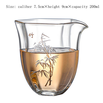 200ml Chinese Glass Gong Dao Bei Gong Fu Tea Cups Fair Cup Kungfu Teaset Cup