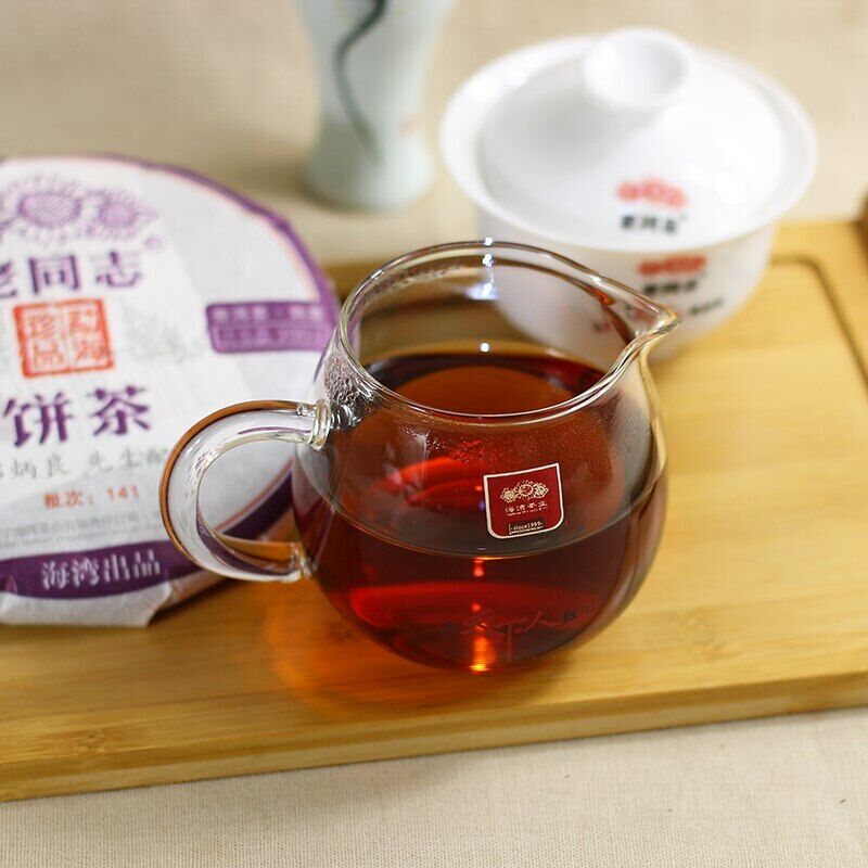 2014yr Haiwan Old Comrade Ripe Puer Tea Laotongzhi 908 Batch 141 Shu Puer 200g