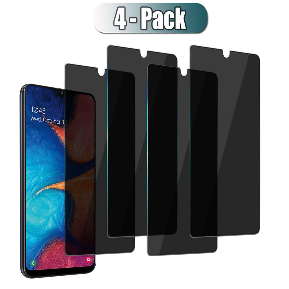 For Samsung Galaxy A20 Privacy Glossy Tempered Glass Anti-Spy Screen Protector