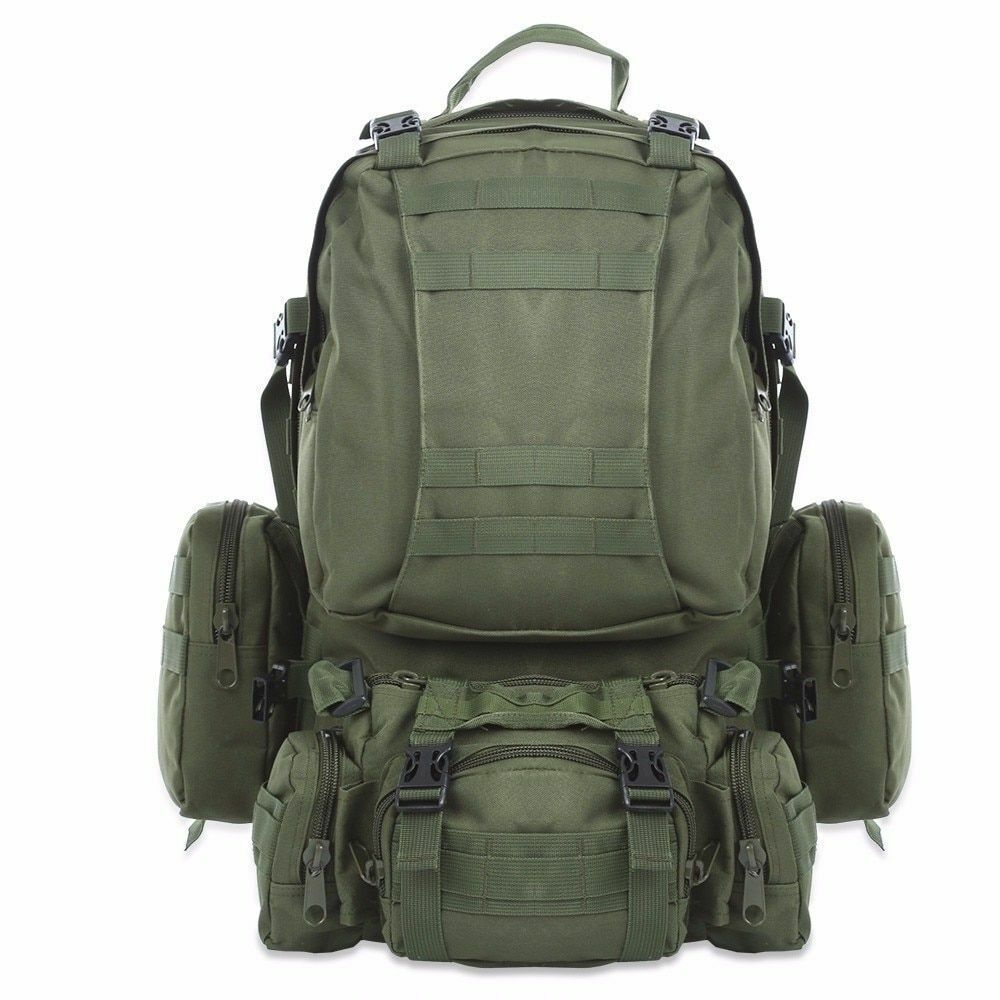 50L Outdoor Backpack Military Rucksack Bag Waterproof Camping Hiking Travelling