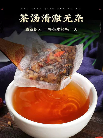 Ginseng Five Treasure Tea 同仁堂人参五宝茶150g(5g*30) 桑葚黄精红枣玛咖粉 男人茶老公茶 熬夜养生茶 代用茶 HOT