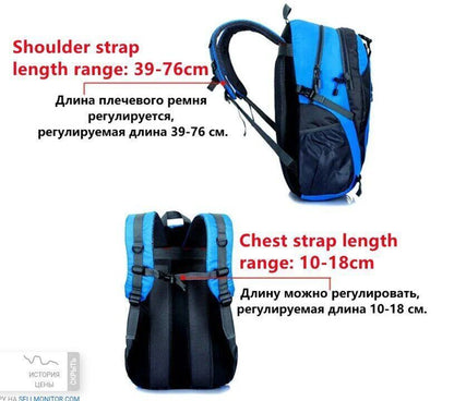 Men's Hiking Outdoor Nylon Backpack Travel Sports Bag Backpack School Bag Pack
