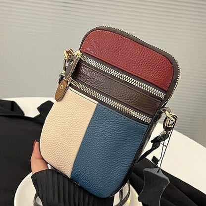 100% Genuine Leather Crossbody Bags Colorful (Random) Women's Sling Shoulder Bag